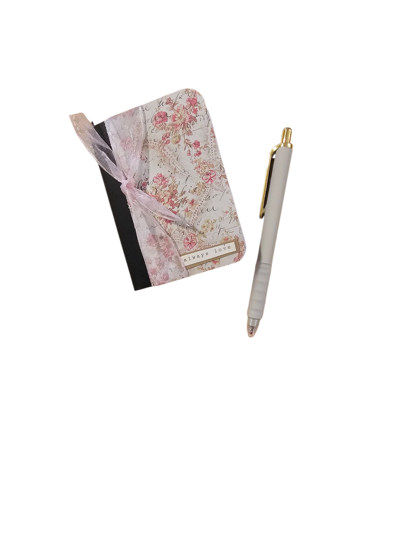 Embellished mini notebook and pen