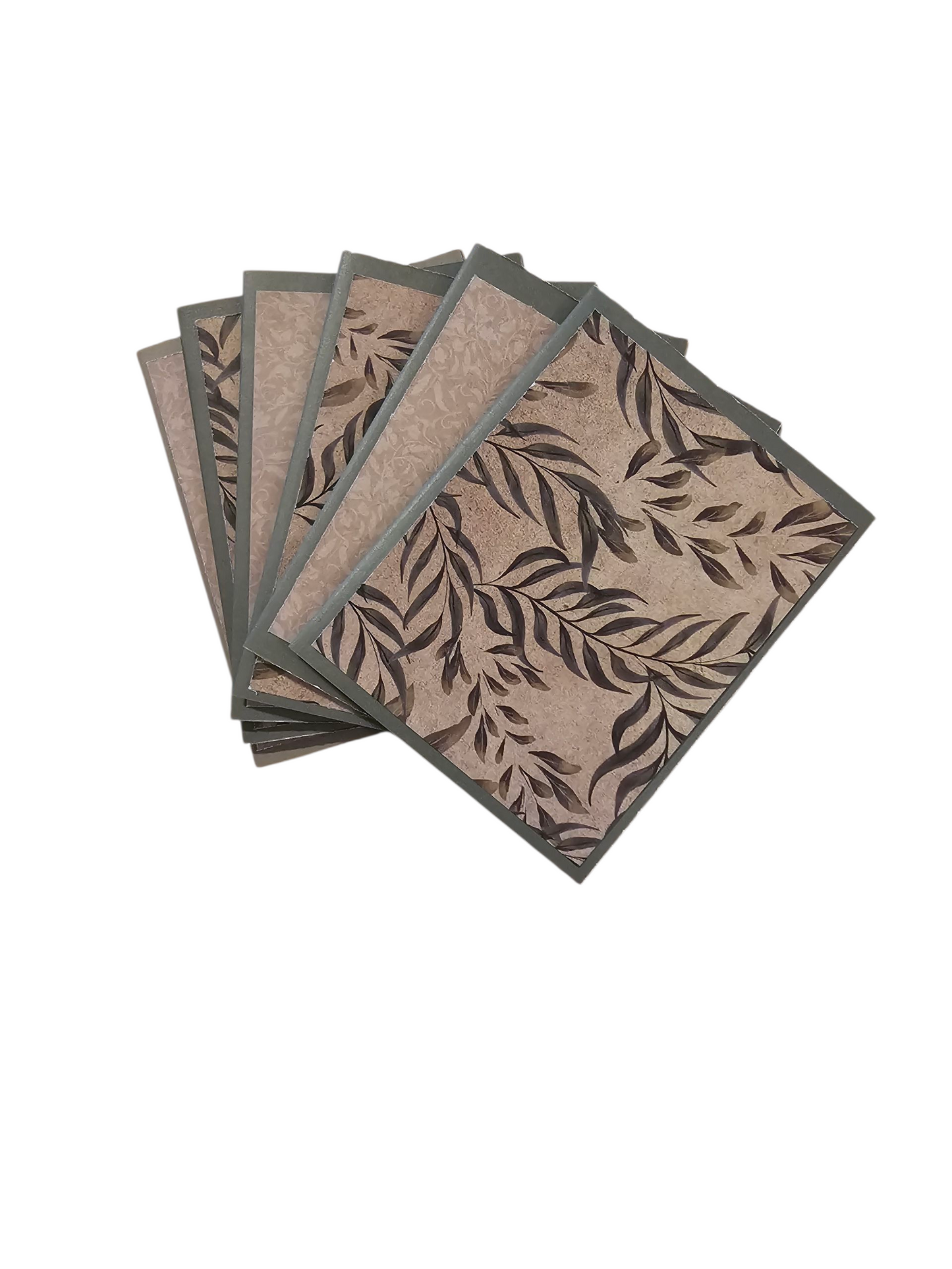 Set of 6 note cards blank inside