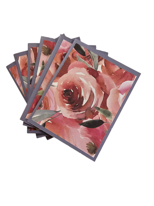 Set of 6 note cards blank inside