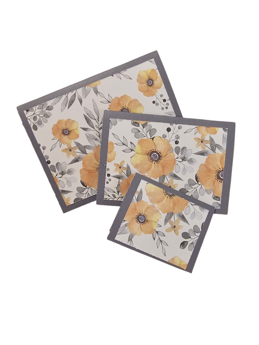 Set of 6 note cards blank inside